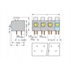 Złączka do PCB WAGO 804-307 7 biegunów raster 7,5mm.