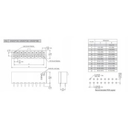 Złącze 4x2 CviLux CP-013081E0 raster 4,2mm.