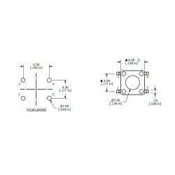 Przycisk Tact-switch 6x6 h-18mm.