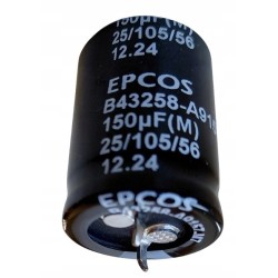 Kondensator Snap-In 22x30 EPCOS 105°C 150uF 400V.