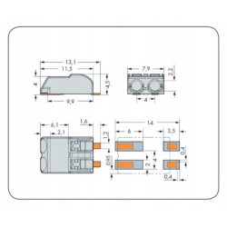 Złączka do PCB WAGO 2060-402/998-404 2 pin