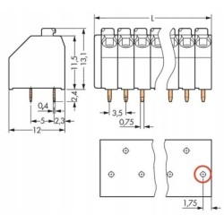 Złączka do PCB WAGO 250-204 4pin raster 3,5mm