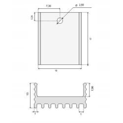 Radiator aluminiowy TO-220 15x17x10mm