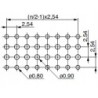 Gniazdo kołkowe żeńskie 2x20 pin raster 2,54 mm.