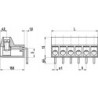 Listwa zaciskowa WECO raster 5mm 6 pin 24A 250V.