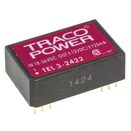 3W 12V/-12V TEL 3-2422 | TRACOPOWER | Sensim.pl