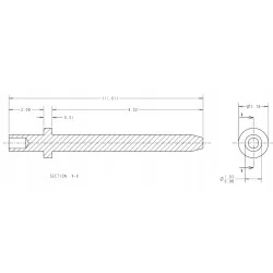Terminal pin złocony 1 mm H2176-05 Harwin | Sensim.pl