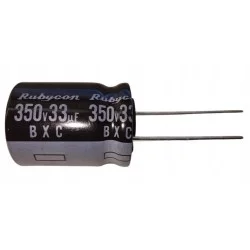 Kondensator Long Life 12000h 105°C 16x20 RUBYCON BXC 33uF 350V.