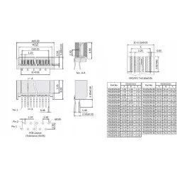 Gniazdo FPC 16-pin 1,25 mm - FV1251T6-16 | Sensim.pl
