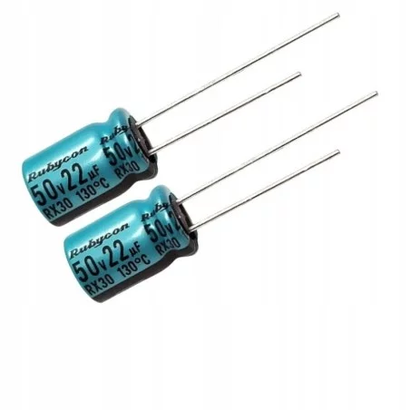 22uF 50V 130C 50RX3022M8X11.5 | RUBYCON | Sensim.pl