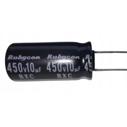 Kondensator Long Life 10000h 105°C 10x20 RUBYCON BXC 10uF 450V.
