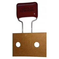 Kondensator poliestrowy 220nF 400VDC.