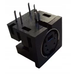 Gniazdo CviLux mini DIN 4 pin kątowe do druku (typ 4).