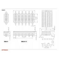 DIP SWITCH 4 sekcje DM-04-V | Generic | Sensim.pl