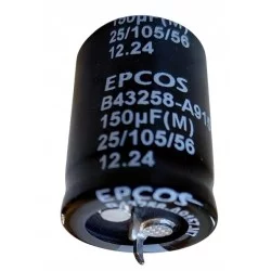 Kondensator Snap-In 22x30 EPCOS 105°C 150uF 400V.