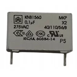 Kondensator Iskra MKP KNB1560 0,1uF 100nF X2 275VAC.