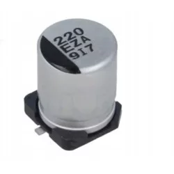 Kondensator hybrydowy 220uF 25V Low ESR SMD Panasonic ZA 105°C.