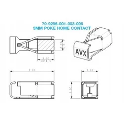 Złącze PCB 1-pin 70-9296-001-003-006 KYOCERA AVX | Sensim.pl