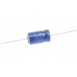 Kondensator osiowy Vishay 021 ASM 100uF 25V 6x10mm.