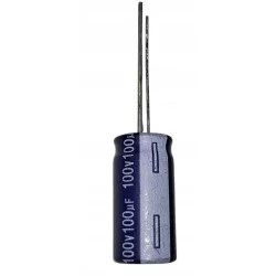 Kondensator AISHI 10x20mm Low ESR LongLife 10000h 105°C 100uF/100V.