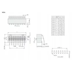 2 sekcje 0,025A 24VDC NDA-02-V | NDA | Sensim.pl