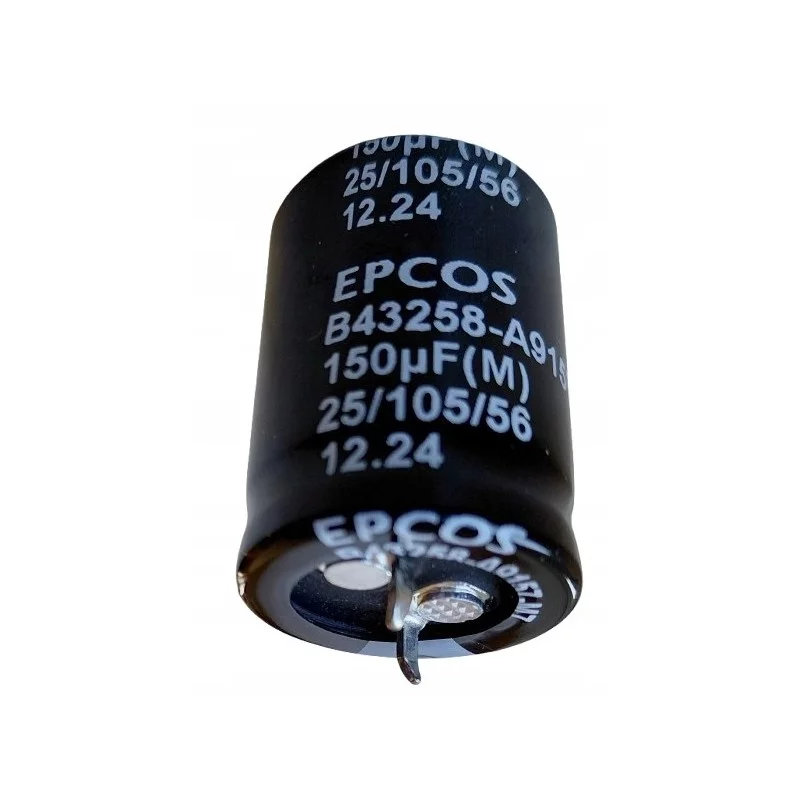 Kondensator Snap-In 22x30 EPCOS 105°C 150uF 400V.