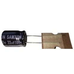 Kondensator 33uF 100V 10x12.5 RA SAMXON – Long Life | Sensim.pl